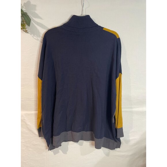Jones New York Women's Color Block Turtleneck Sweater Long Sleeve Size L - Picture 8 of 15